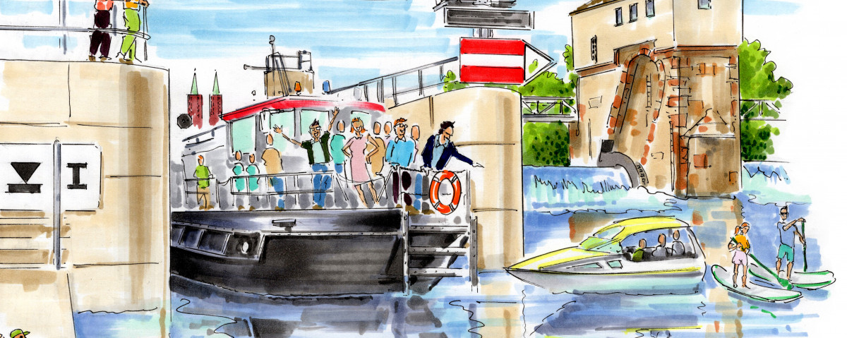 Zur Unterseite Stadtschleuse Kassel