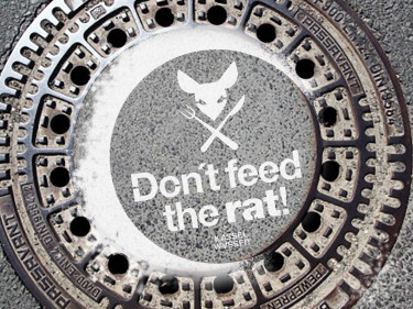 Dont Feed The Rat_Guerillawerbung_Kanaldeckel_02