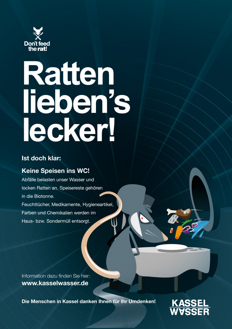 Dont Feed The Rat_Plakat Ratten lieben es lecker