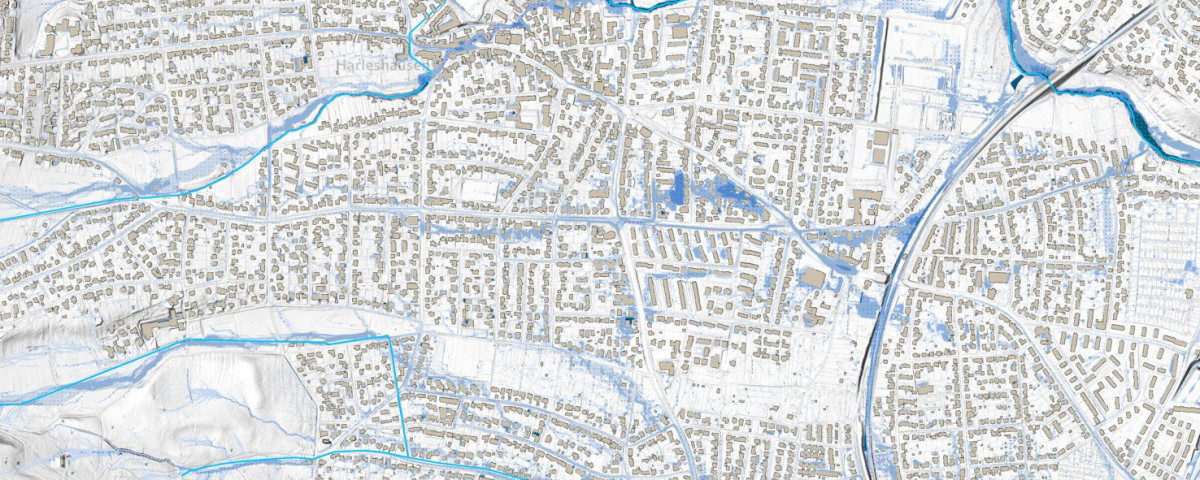 Weiter zur Unterseite Starkregen / Starkregengefahrenkarte