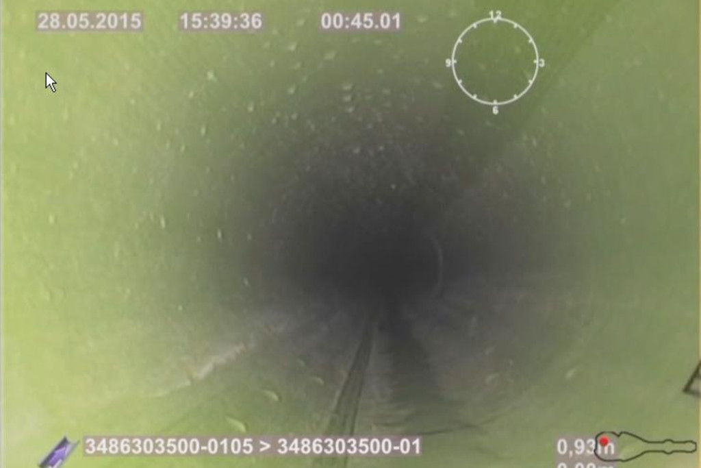 mit einem Schlauchliner sanierter Zuleitungskanal