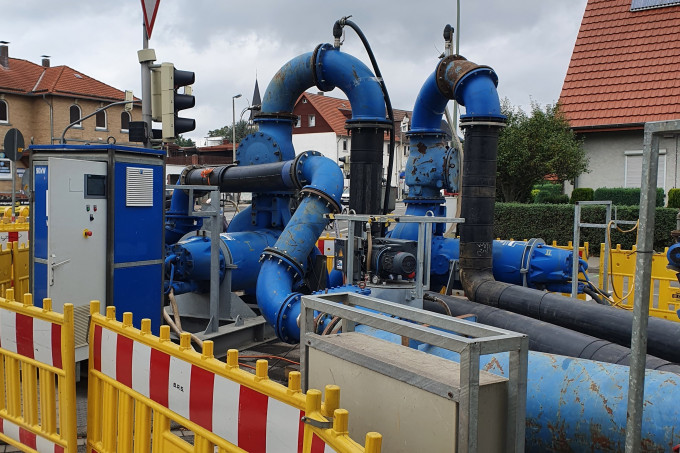 Pumpentechnik der Abwasserüberleitung