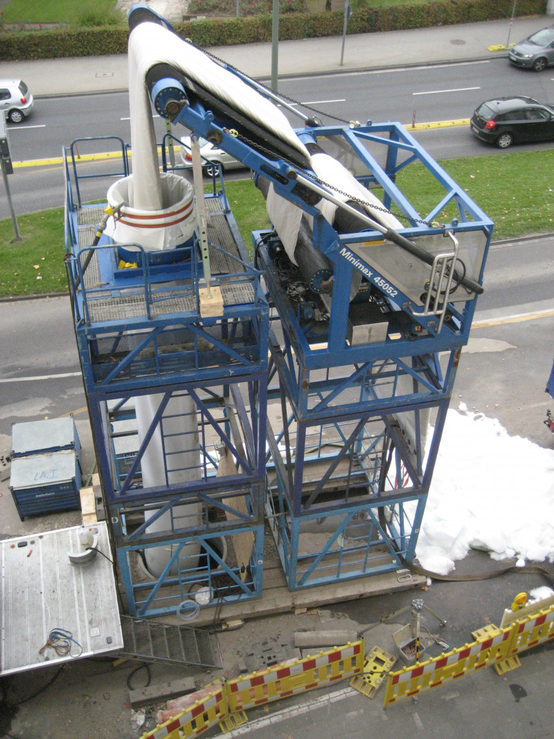 Schlauchliner beim Einbau